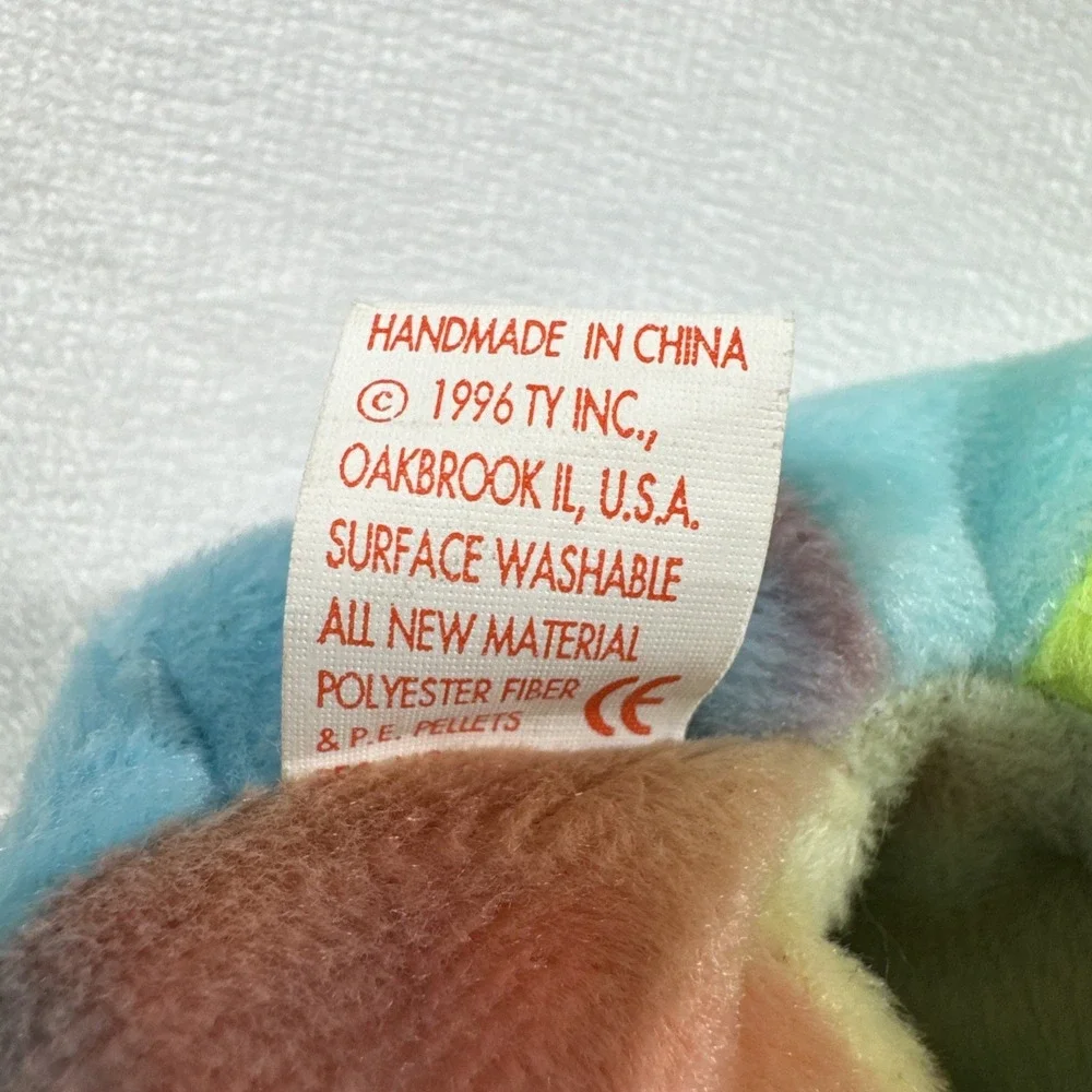 Ty‎ Beanie Baby Peace Bear Plush Stuffed Animal Toy Tie Dye 1996